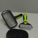 3PCS Self Cleaning Slicker Brush & Pet Grooming Rake & Bath Brush for Dogs,Cats and Horses | Double-Sided Dematting Comb & Skin Friendly Deshedding Grooming Tool | Premium Pet Supplies(Green Black)