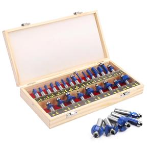 1/2" Router Bit Set 24 Pieces, 1/2 Inch Shank Tungsten Carbide Router Bits, for Professional and Beginners Carpenter