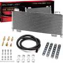 PACEWALKER Transmission Oil Cooler 40,000 GVW Low Pressure Drop LPD47391 47391 with Mounting Hardware (Standard - Silver)