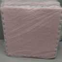 lmjclzyee 12 pcs Shaggy Soft EVA Foam Interlocking Carpet Fluffy Rugs Protective Floor Tiles Sport Play mats for Home Parlor, Bedroom, Children Kids Room (Pink)