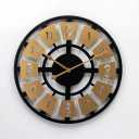 ALNHF 16 inch Metal Wall Clock for Living Room Decor - Large Wall Clock for Kitchen - Big Wall Clock Decorative - Metal Wall Art - Analog Quiet Clock for Bedroom, Home, Kitchen, Office, Wall Decor