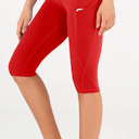 Ododos High Waist Knee Length Cropped Leggings, M, 14"