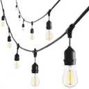 25FT LED Outdoor Patio String Lights.IP65 Water Proof Strand with 12 Shatterproof Bulbs.UL Listed Heavy-Duty Christmas Lights.Outside Hanging Lights for Patio,Balcony,Garden,Yard,Party.