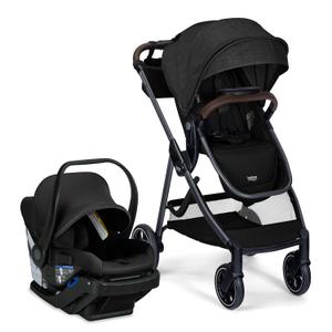 Britax Phases Travel System with Arbor Infant Car Seat — Raven Black | Car Seat and Stroller Combo Includes StayTight Base & Parent Organizer, 6-in-1 Stroller With Pramette Mode & DuoConnect, Expiry Date 11/2031