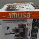 IMUSA Electric Espresso Cappuccino Maker 4 Cup Capacity with Milk Frother Black Coffee Machine for Home Barista Experience