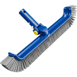 POOLAZA Pool Brush with Rotatable Handle,17.5" Pool Brush Head for Inground Pools, Above-Ground & Vinyl Pools, Heavy-Duty Pool Brushes for Cleaning Pool Walls