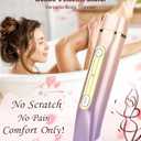 Bikini Trimmer for Women - 2 in 1 Dual Head Bikini Shaver, Painless Electric Razors for Silk Skin, Ceramic Blade, Waterproof Wet & Dry Use Body Hair Removal for TripPurple