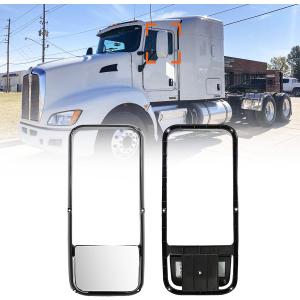 Mirror Glass for Kenworth T660 T600 T370 Defrost Heated Lower Mirror Glass for Kenworth T660 T600 T370 Replacement Driver/Left & Passenger/Right Universal Side