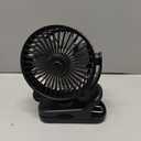 Compact Clip on Fan Battery Operated, 5000mAh 6 Inches Portable Personal Fan for Outdoors, Baby Stroller,Car Seat,Gym - Black