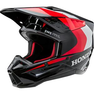 Alpinestars 8308123-1333-XS: Honda S-M5 Helmet Black/Red Glossy Xs