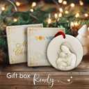 3 x Cat Christmas Ornament 2025  Just a Girl Who Loves Kitten, Pet Lover Xmas Tree Ceramic Keepsake - Sympathy Ornament Gifts for Cat Moms, Girls, Women