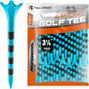 Professional Plastic Golf Tees 100 Pack (3-1/4" or 2-3/4"), Enhanced Durability & Stability, Engineered to Minimize Friction and Side Spin