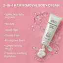 Body Hair Removal Cream for Women, Painless & Fast Acting for Legs, Bikini Line & Underarms, Sensitive Skin Friendly Depilatory Cream, 4.52 Oz