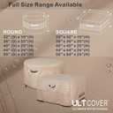ULTCOVER Patio Fire Pit Table Cover Round 44 inch Outdoor Waterproof Fire Bowl Cover, Round-44"(D)x24"(H), Brown