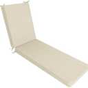 Favoyard Outdoor Lounge Chair Cushion 72x21x3 in Rainproof Color Fade-Resistant & Removable Cover Patio Chaise Lounge Cushion with High Resilience Insert Straps Hidden Zipper for Pool Lounge Chairs