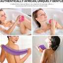 UJFQBH African Net Sponge Authentic 2-Pieces Exfoliating Body Scrubber for Shower & Bath, Deep Cleansing Lather for Dead Skin Removal, Back Scrubber for Women & Men (Pink Purple