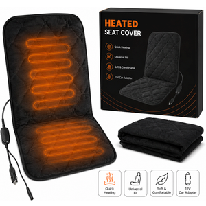 Heated Seat Cover Cushion with Heat Warmer, Large Size Soft Comfortable Winter Seat Cover Cushion Heating Pad for Office Home Chair Warm Cold Weather Gift for Winter, 3 Models Setting