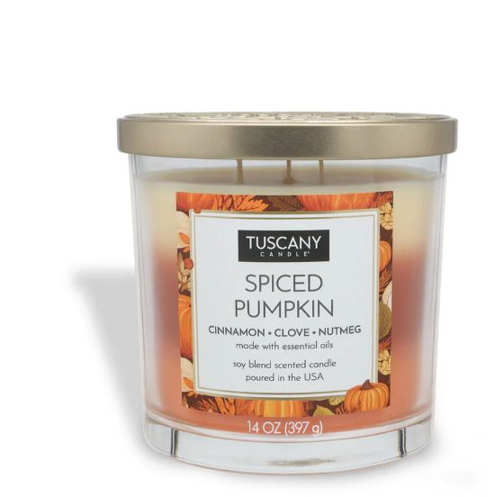 Candle 14oz Tuscsny Pumpkin