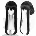 Anime Black Cosplay Wig - Straight Cute Wig for Costume, Halloween, Comic Party - Wig Cap Included