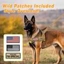 Forestpaw No Pull Dog Harness with Large Handle,Slip on Reflective Vest with Quick Release Buckle,Comfortable Flannel Lining for Medium Large Dogs Walking Training (Includes 3 Patches),Brown XL