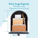 Gibraltar ST2000AM Stanley Post-Mount Mailbox, XL, Gray Steel - Quantity 1