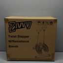 Stepper Machine with Resistance Bands, Mini Stepper with 300LBS Weight Capacity, Twist Stepper for Full Body Workout, Adjustable Step Height, Smooth and Quiet, Step Machine for Men Women