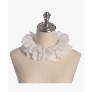 Vintage Lace Ruffled Multi-layer Detachable Collar Victorian Edwardian White Costume Neck Collar Unisex