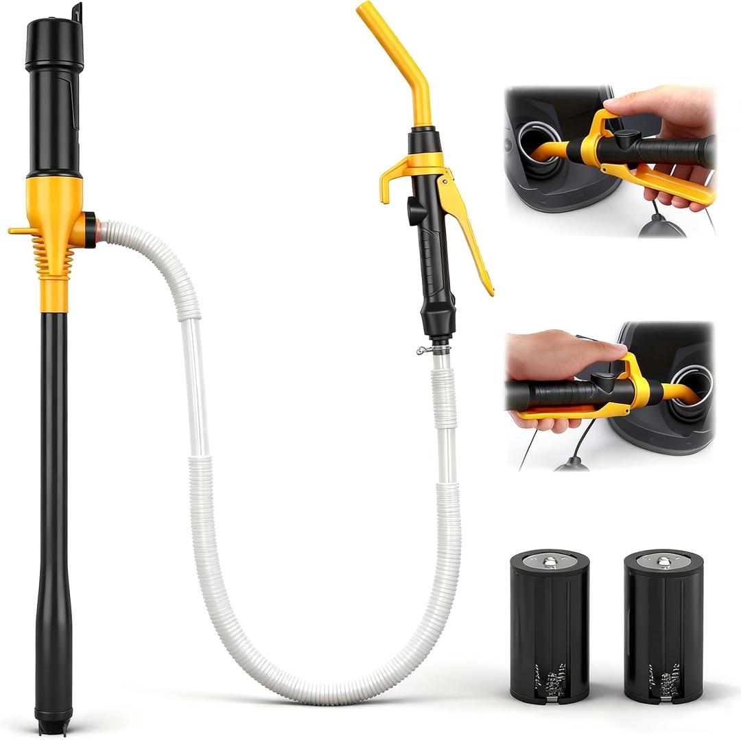ELEAD Portable Battery Powered Pump - Electric Fuel/Water Transfer Pump 2.4 GPM, Liquid Siphon Pump with Adjustable Flow Control, Gas Pump with Filter Design, Gas Can Pump Ideal