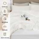 Quataly Oversized Queen Comforter Sets Beige,3PCS Soft Lightweight Breathable Bedding Comforter Sets for All Season, Queen XL(98''98'' Comforter & 2 Pillowcases)