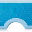 MALOUF Z Side Sleeper Shoulder Cutout Dough Memory Foam Pillow with Liquid Gel Layer-Queen, Blue