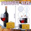 Leinuosen 5ft Cheese & Red Wine Cardboard Stand-up Cutout Life Size Cocktail Wine Theme Party Decoration Backdrop Photo Prop Booth Stand-up for Birthday Bachelorette Wedding Party Decor