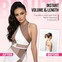 Long Ponytail Extension 26 Inch Wavy, Hair Extensions Ponytail with Claw Clip, Clip on & Clip in Ponytail Styles, Pony Tails for Beach Day, Family Dinner, Work & Party Night