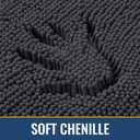 Arotive Bathroom Rugs 24x16, Extra Soft Absorbent Shaggy Chenille Bath Rugs, Machine Washable Rubber Backing Non-Slip Bath Mats for Bathroom Floor Tub and Shower, Home Decor Accessories, Dark Grey