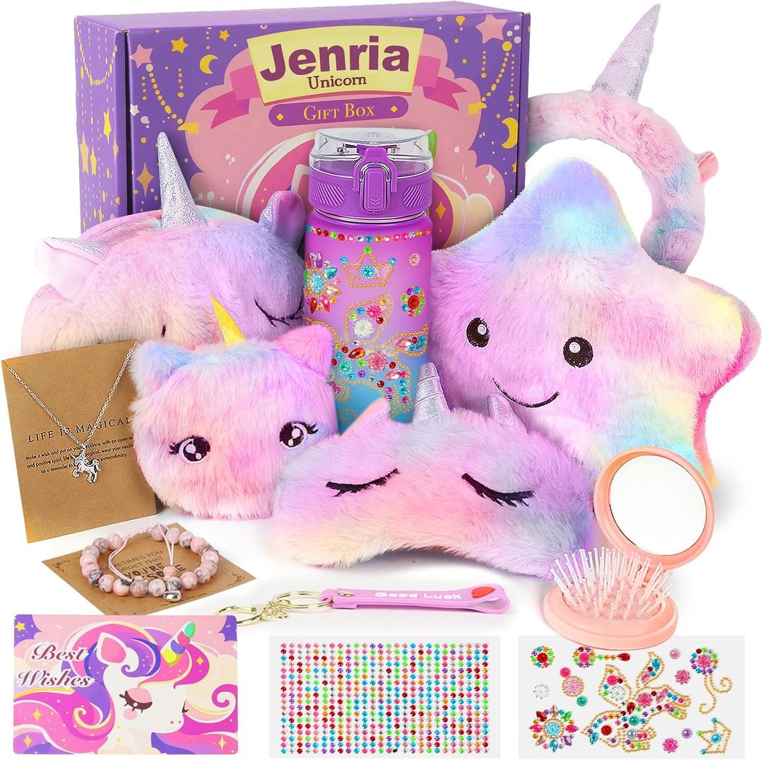 Jenria Unicorn Gift for Girls, Kindergarten Graduation Gifts, Sleepover Birthday Gifts for Girls Age 3 4 5 6 7 8 9 10 Years Old Girl, Gift Ideas, Girls Toys Age 6-8, Unicorn Toys for Daughter, Niece