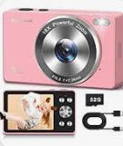 4K Digital Camera, VITALUXE FHD Kids Camera, Real 13MP 16x Zoom Autofocus, 2.83'' LCD Screen, Long Lasting, Compact Small Vintage Camera with 32G Card, Best Gift for Kids, Teens, Girl, Boy, Beginnger