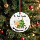 2 x Christmas Ornaments 2025 - Hanukkah Gifts, Hanukkah Ornaments for Tree, in This House We Celebrate Love Ornament, Jewish Ornaments, Chanukkah Christmas Ornament - Jewish for Women, Men, Adults