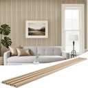 WPC Slat Wall Panels 8 Pack 96" x 6.6", Waterproof Fluted Wall Paneling, Accent 3D Wall Panel for Wall Decor, Bathroom, Bedroom, Office - High Grille Oak (Cover Approx.35 sq.ft)