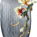 Luxury Vase [Blooming-B Series], Decorative Vase, Modern Vase, Original Exquisite Vase, Vase with Enamel Decoration (Short)