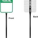 Blank Reserved Parking Signs with 54 Inch Heavy Duty Metal Stake, 14x10 Inch Reflective Aluminum, 2Pack with Hardware