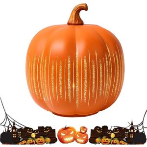 Starry Night LED Pumpkin Lights, Starry Night Pumpkins, Timer Lighted Sparkling Starry Night Glass Pumpkins, Illuminated Decorations for Home Bedroom Bathroom Hallway