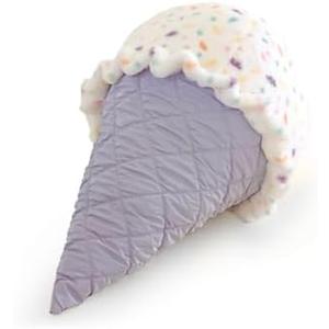 Ice Cream Plush Pillow, Ice Cream Stuffed Plush, Food Plush Pillow, Home Decoration Gift for Kids Adults (Light Purple)