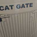 Ostutry 53in Extra Tall Cat Gate for Doorway No Drilling 29.5-40.1in Wide Dog Gate with Cat Door Pressure Mounted Walk Through Pet Gate