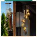 Colingmill Solar Wind Chimes for Outside Waterproof Hanging Wind Chimes Lights Outdoor Decor Yard Garden Gifts for Mother Mom Grandma Wife Neighbors(Sun Moon Star,Warm Colored Lights)