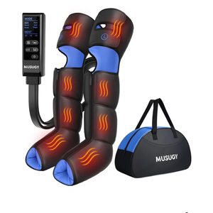 Leg Massager with Heat and Compression : Sequential Compression Boots with 6 Modes,9 Intensity and 3 Heat for Circulation and Pain Relief - Christmas Birthday for Mom, Dad, Athletes, Gym