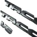 Blackout Emblem Overlays 3Pcs Compatible with 2016 2017 2018 2019 2020 2021 2022 2023 2024 2025 ABS Plastic Badge Emblems Overlay 240929 with Strong Adhesive Matte Black