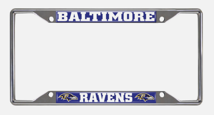 FANMATS NFL Baltimore ravens Unisex-Adult NFL License Plate Frame