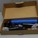 (1 Pack) Yariwiz 1-1/2" Matte Black Bathtub Tub Drain Kit Blue Elastic Tube Bath Waste Overflow Drain Tube Assembly with Universal Lift & Turn Bathtub Drain and Overflow Faceplate Matte Black