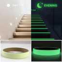 Glow in The Dark Tape 1Inch x 40FT - Glow Tape High-Adhesion Waterproof,Safety Tape, Photoluminescent for Stairs, Bikes, Outdoor Gear,Halloween DIY，Walls and Exit Sign