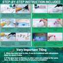 UV Resin Kit with Light, 200g Ultraviolet Fast Curing UV Epoxy Resin Set with UV Light Crystal Hard Type Resin Glue Jewelry Making Supplies Starter Tools for Adult DIY Craft Molds Necklace Pendant