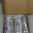 Amazon Basics Euro Bar Cabinet Handles, Kitchen Cabinet Pulls, Hardware for Cupboards, 1/2-inch Diameter, 7.38-inch Length, 5-inch Hole Center, Golden Champagne, 25-Pack